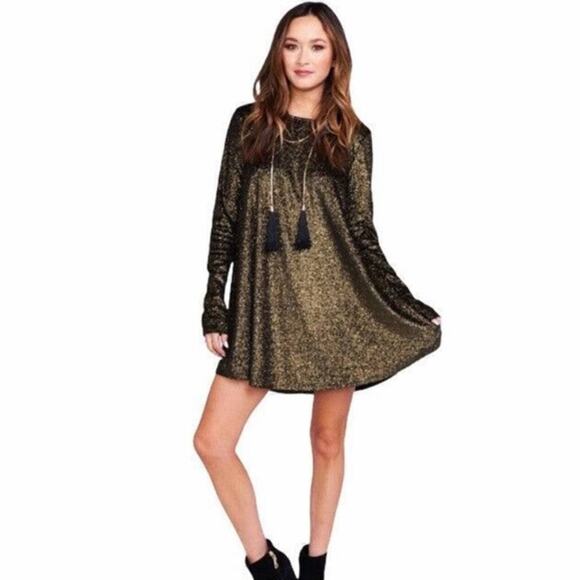 Show Me Your MuMu Dresses & Skirts - Show Me Your Mumu Tyler Tunic Dress Golden Glam Size M